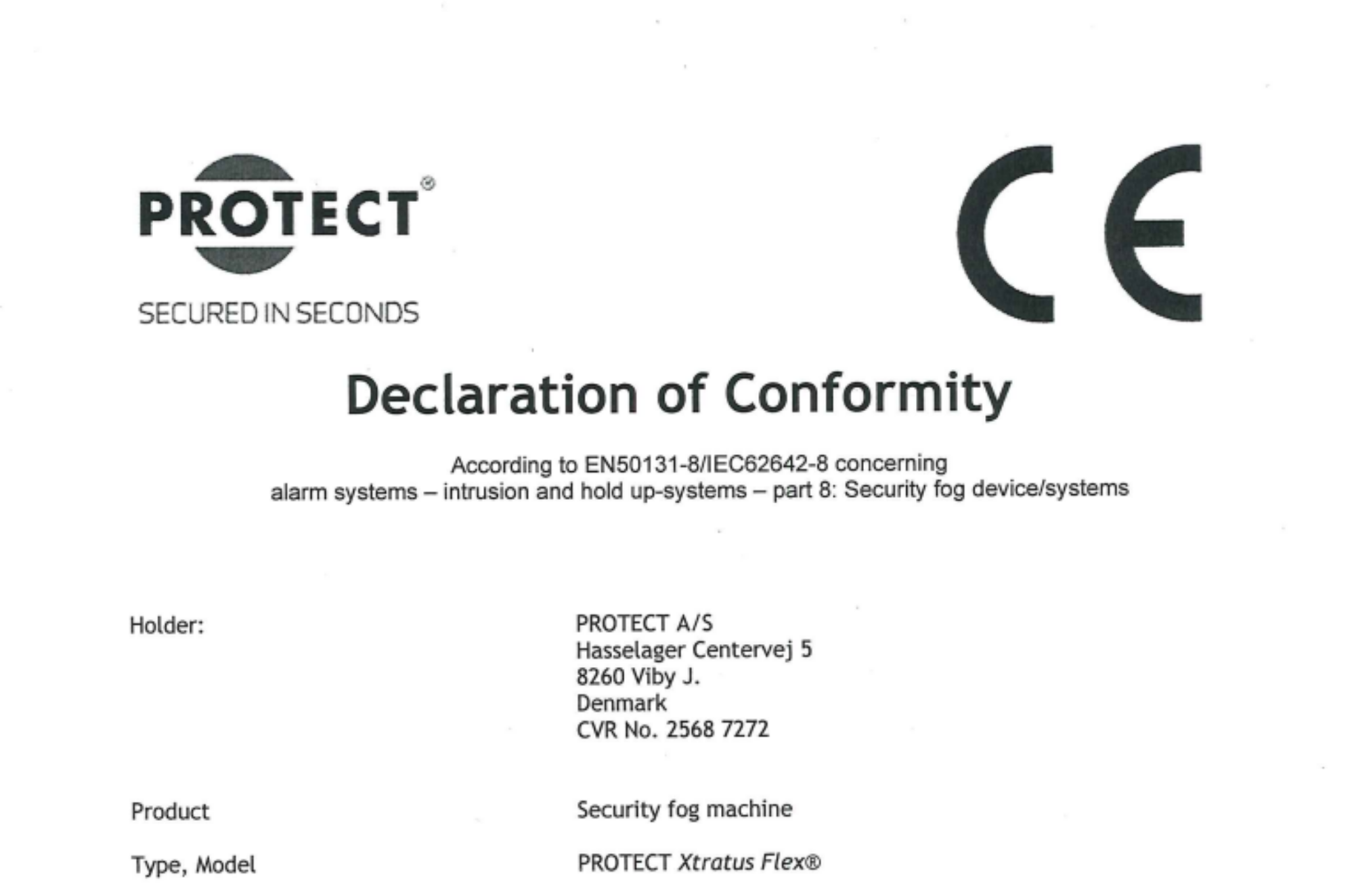 xtratus flex CE declarations